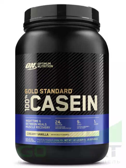 Казеиновый протеин Optimum Nutrition 100% Casein Gold Standard 825 г, Ванильный крем Казеиновый протеин Optimum Nutrition 100% Casein Gold Standard 825 г, Ванильный крем