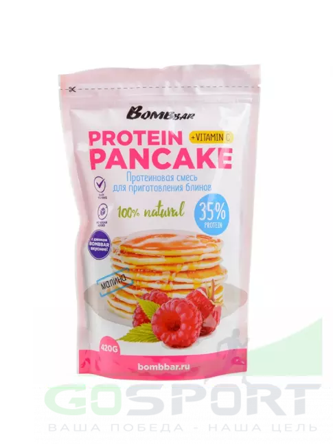Заменитель питания BombBar Protein Pancake 420 г, Малина Заменитель питания BombBar Protein Pancake 420 г, Малина