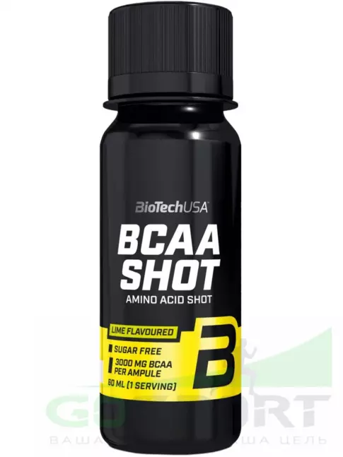 Жидкие BCAA BioTechUSA BCAA Shot 3000 mg 20 x 60 мл, Лайм Жидкие BCAA BioTechUSA BCAA Shot 3000 mg 20 x 60 мл, Лайм