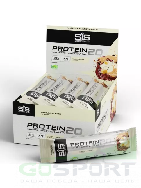 Протеиновый батончик SCIENCE IN SPORT (SiS) Protein 20 12 x 64 г, Ваниль
