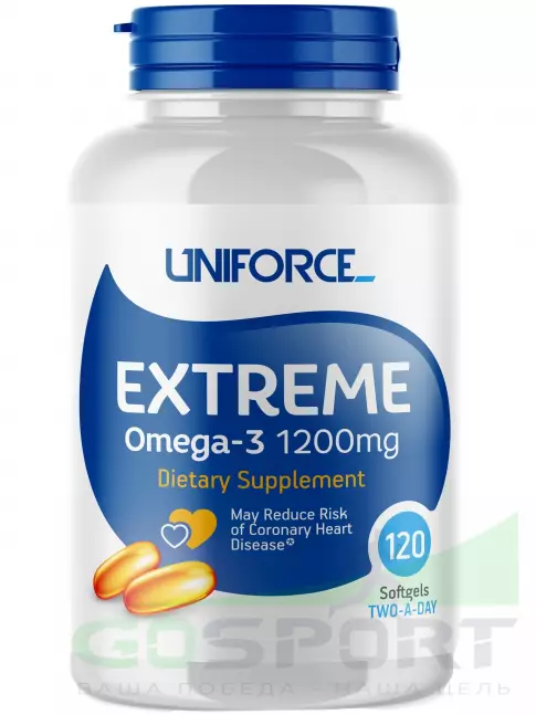 Омега-3 UNIFORCE Extreme Omega-3 1200 mg 120 капсул