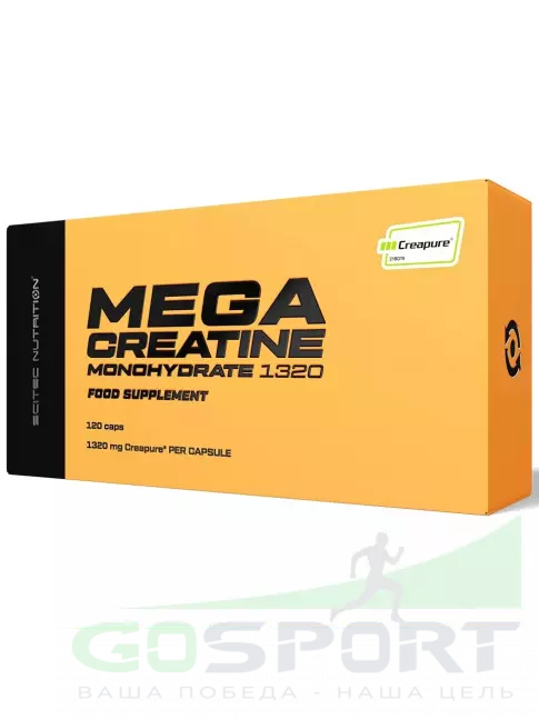Креатин моногидрат Scitec Nutrition Mega Creatine Monohydrate 1320 120 капсул Креатин моногидрат Scitec Nutrition Mega Creatine Monohydrate 1320 120 капсул