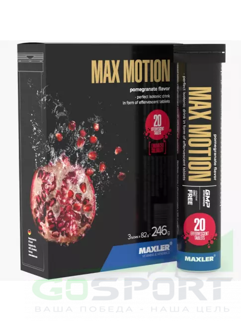 Изотоник MAXLER Max Motion Effervescent 3х20 шипучек, Гранат Изотоник MAXLER Max Motion Effervescent 3х20 шипучек, Гранат