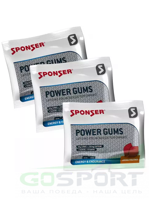 Конфетки SPONSER RED POWER GUMS x 3 3 x 10 конфет, Фруктовый микс