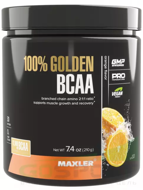 BCAA MAXLER 100% Golden BCAA 12000 mg 210 г, Апельсин BCAA MAXLER 100% Golden BCAA 12000 mg 210 г, Апельсин