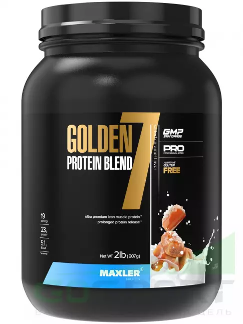 Комплексный протеин MAXLER Golden 7 Protein Blend 907 г, Соленая карамель Комплексный протеин MAXLER Golden 7 Protein Blend 907 г, Соленая карамель