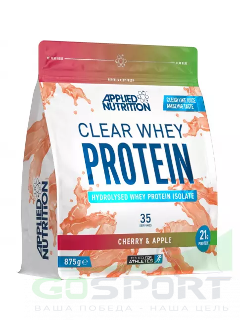 Изолят протеина APPLIED NUTRITION Clear Whey Protein 875 г, Вишня и Яблоко Изолят протеина APPLIED NUTRITION Clear Whey Protein 875 г, Вишня и Яблоко