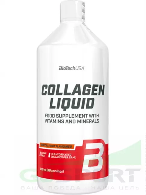 Коллаген жидкий BioTechUSA Collagen Liquid 11000 mg 1000 мл, Тропические фрукты Коллаген жидкий BioTechUSA Collagen Liquid 11000 mg 1000 мл, Тропические фрукты