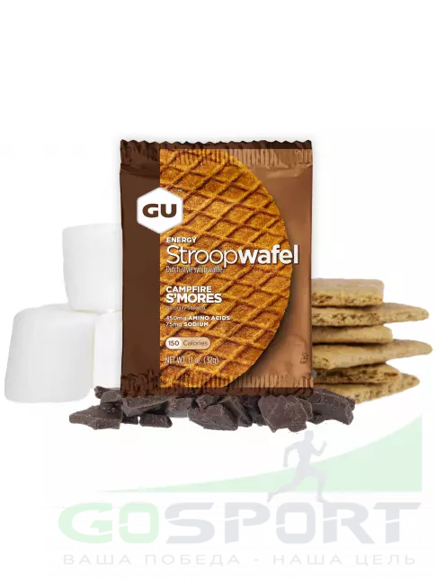 Энергетический батончик GU Energy Labs GU ENERGY STROOPWAFEL no caffeine 32 г, Воздушное печенье Энергетический батончик GU Energy Labs GU ENERGY STROOPWAFEL no caffeine 32 г, Воздушное печенье