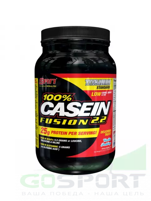 Казеиновый протеин SAN Casein Fusion 990 г, Ванильный пудинг Казеиновый протеин SAN Casein Fusion 990 г, Ванильный пудинг