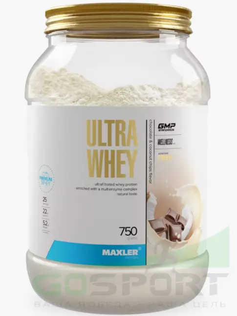 Сывороточный протеин MAXLER Ultra Whey 750 г, Шоколад с кокосовой стружкой Сывороточный протеин MAXLER Ultra Whey 750 г, Шоколад с кокосовой стружкой