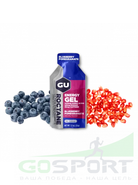 Гель питьевой GU Energy Labs GU ROCTANE Energy Gel 35mg caffeine 32 г, Черника-Гранат Гель питьевой GU Energy Labs GU ROCTANE Energy Gel 35mg caffeine 32 г, Черника-Гранат