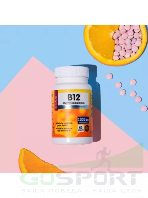 Витамины группы B Chikalab B12 methylcobalamin 1000 mcg 60 таблеток Витамины группы B Chikalab B12 methylcobalamin 1000 mcg 60 таблеток