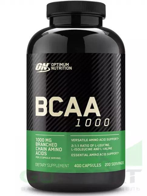 BCAA Optimum Nutrition BCAA 1000 400 капсул BCAA Optimum Nutrition BCAA 1000 400 капсул