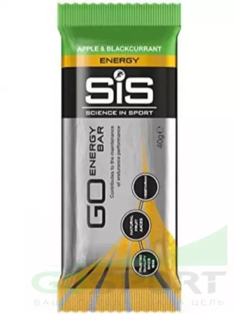 Энергетический батончик SCIENCE IN SPORT (SiS) GO Energy Bar 4 x 40 г, Яблоко-Черная смородина