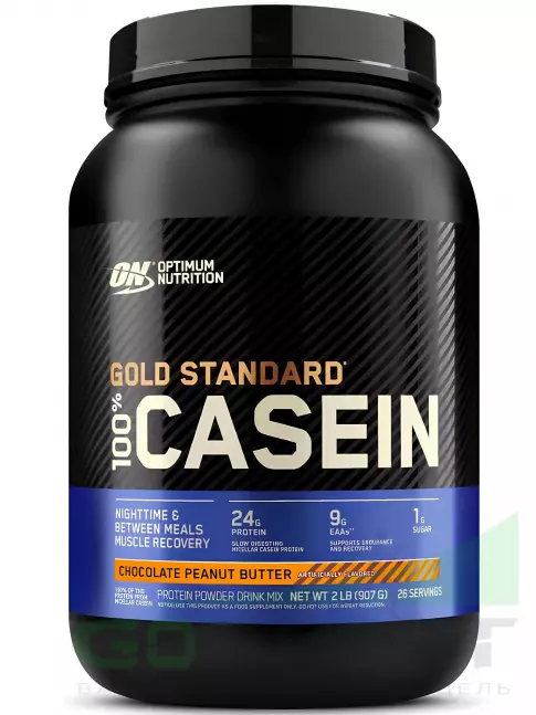 Казеиновый протеин Optimum Nutrition 100% Casein Gold Standard 907 г, Шоколад - Арахисовое масло Казеиновый протеин Optimum Nutrition 100% Casein Gold Standard 907 г, Шоколад - Арахисовое масло