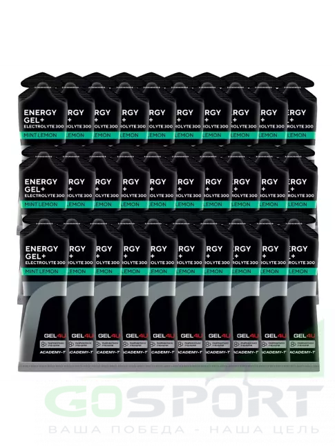 Гель питьевой GEL4U Energy GEL + Electrolyte 300 30 x 60 г, Лимон и Мята
