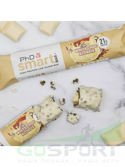 Протеиновый батончик PhD Nutrition Smart Bar 64 г, Белый шоколад Протеиновый батончик PhD Nutrition Smart Bar 64 г, Белый шоколад