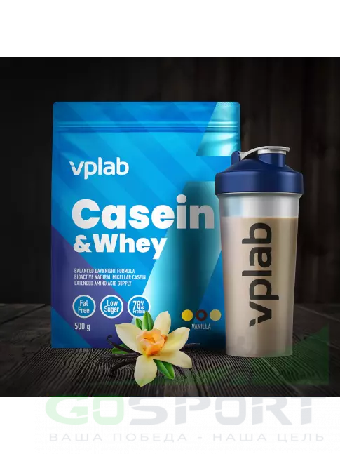 Казеиновый протеин VP Laboratory Casein & Whey 500 г, Ваниль Казеиновый протеин VP Laboratory Casein & Whey 500 г, Ваниль