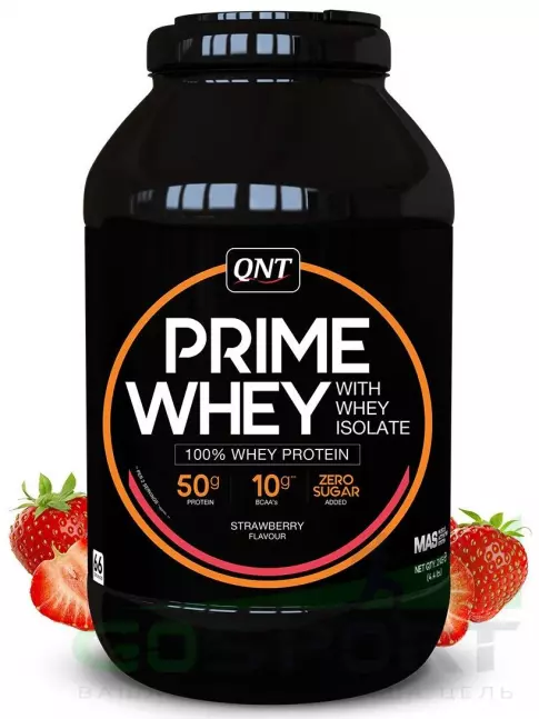Комплексный протеин QNT PRIME WHEY 2000 г, Клубника Комплексный протеин QNT PRIME WHEY 2000 г, Клубника