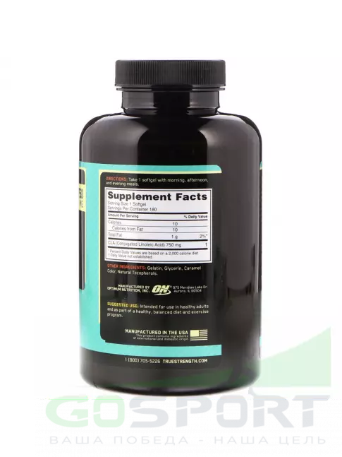 CLA, КЛА Optimum Nutrition CLA softgels 180 капсул, Нейтральный CLA, КЛА Optimum Nutrition CLA softgels 180 капсул, Нейтральный