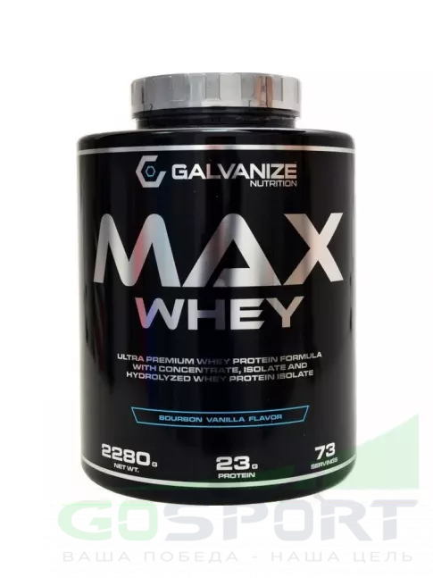 Сывороточный протеин Galvanize Nutrition Max Whey 2280 г, Ваниль бурбон Сывороточный протеин Galvanize Nutrition Max Whey 2280 г, Ваниль бурбон