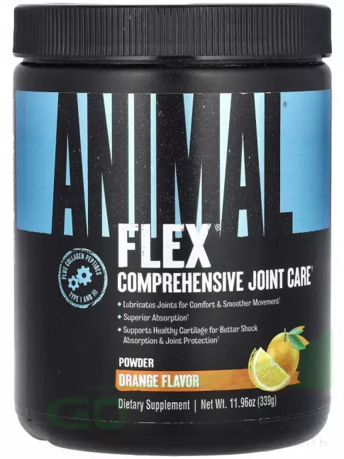 Комплекс хондропротекторов UNIVERSAL NUTRITION ANIMAL FLEX POWDER 339 г, Апельсин Комплекс хондропротекторов UNIVERSAL NUTRITION ANIMAL FLEX POWDER 339 г, Апельсин