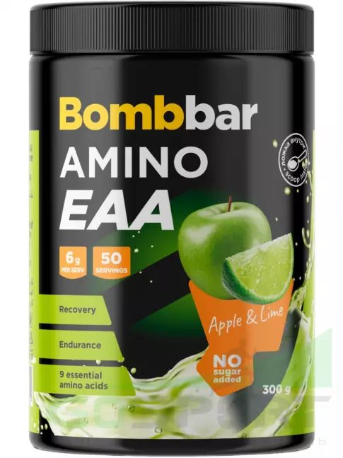 Аминокислоты BombBar Amino EAA 300 г, Яблоко-Лайм Аминокислоты BombBar Amino EAA 300 г, Яблоко-Лайм