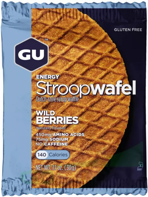 Энергетический батончик GU Energy Labs GU ENERGY STROOPWAFEL no caffeine 2 x 32 г, Дикие ягоды
