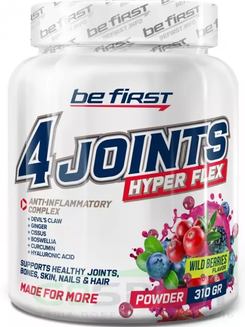Комплекс хондропротекторов Be First 4joints Hyper Flex powder 310 г, Лесные ягоды Комплекс хондропротекторов Be First 4joints Hyper Flex powder 310 г, Лесные ягоды