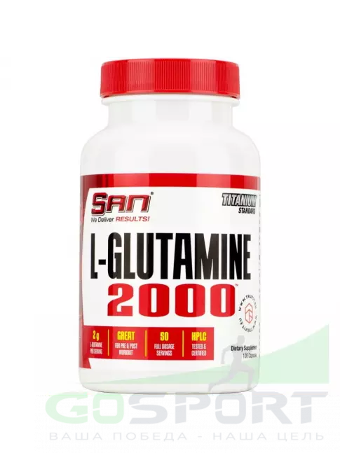 L-Глютамин SAN L-Glutamine 2000 100 капсул L-Глютамин SAN L-Glutamine 2000 100 капсул