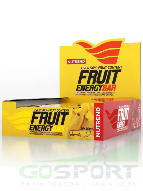 Энергетический батончик NUTREND FRUIT ENERGY BAR 20 x 35 г, Банан Энергетический батончик NUTREND FRUIT ENERGY BAR 20 x 35 г, Банан