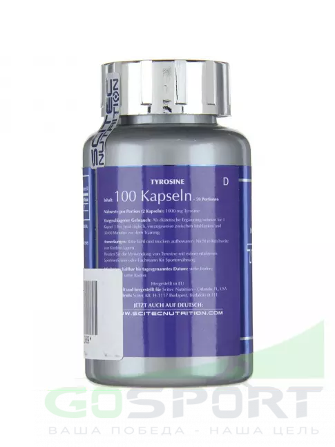 Тирозин Scitec Nutrition Tyrosine 100 капсул Тирозин Scitec Nutrition Tyrosine 100 капсул