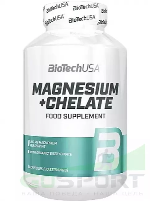 Магний BioTechUSA Magnesium + Chelate 60 капсул Магний BioTechUSA Magnesium + Chelate 60 капсул