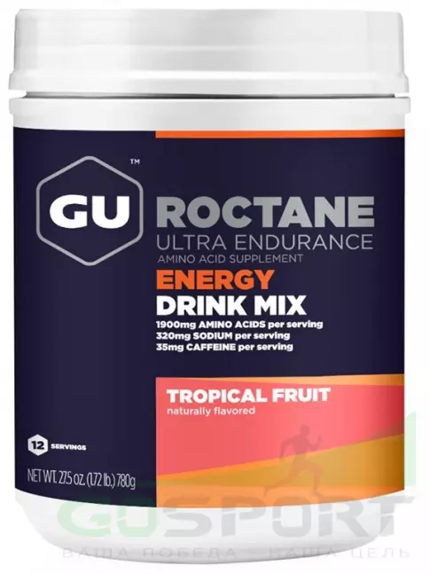 Изотоник GU Energy Labs GU ROCTANE ENERGY DRINK MIX 780 г, Тропические фрукты Изотоник GU Energy Labs GU ROCTANE ENERGY DRINK MIX 780 г, Тропические фрукты