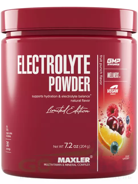 Изотоник MAXLER Electrolyte Powder 204 г, Фруктовый пунш Изотоник MAXLER Electrolyte Powder 204 г, Фруктовый пунш