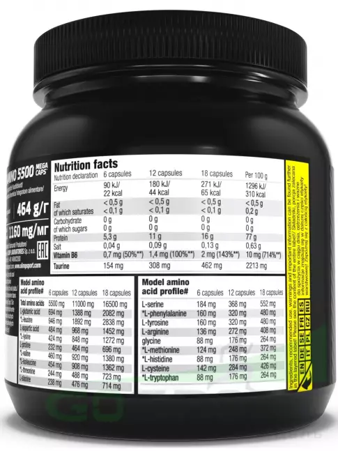 Аминокислоты OLIMP ANABOLIC AMINO 5500 MEGA CAPS 400 капсул Аминокислоты OLIMP ANABOLIC AMINO 5500 MEGA CAPS 400 капсул