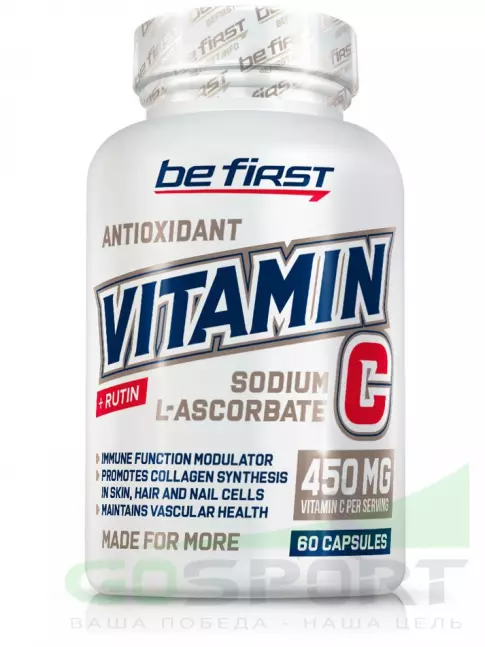 Витамин C Be First Vitamin C + Rutin 60 капсул