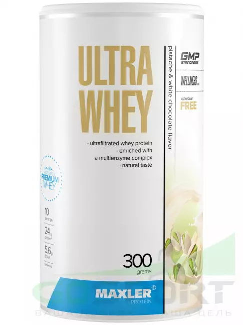 Сывороточный протеин MAXLER Ultra Whey 300 г, Фисташка с белым шоколадом Сывороточный протеин MAXLER Ultra Whey 300 г, Фисташка с белым шоколадом