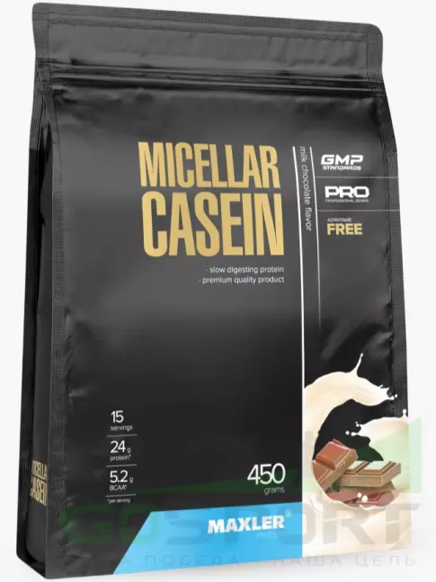 Казеиновый протеин MAXLER Micellar Casein 450 г, Молочный шоколад Казеиновый протеин MAXLER Micellar Casein 450 г, Молочный шоколад