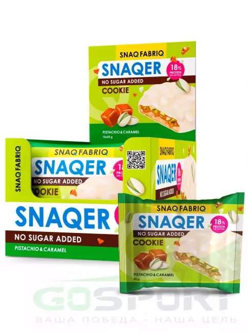 Протеиновый батончик SNAQ FABRIQ Печенье SNAQER 10 x 45 г, Фисташка-карамель Протеиновый батончик SNAQ FABRIQ Печенье SNAQER 10 x 45 г, Фисташка-карамель