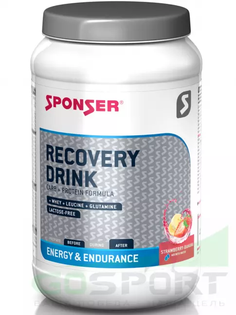 Восстановление SPONSER RECOVERY DRINK 1200 г, Клубника-банан Восстановление SPONSER RECOVERY DRINK 1200 г, Клубника-банан