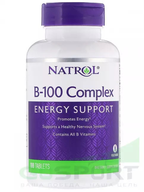 Витамины группы B Natrol B-100 Complex 100 таблеток, Нейтральный Витамины группы B Natrol B-100 Complex 100 таблеток, Нейтральный