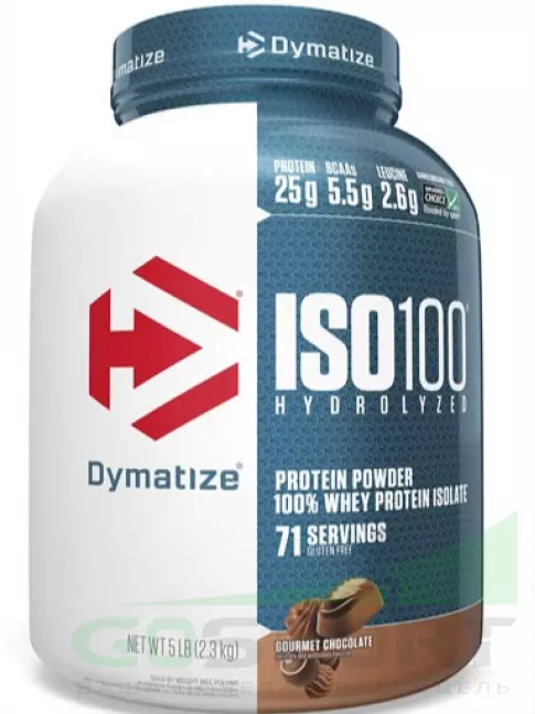Изолят протеина Dymatize ISO100 Hydrolyzed 2300 г, Шоколад Изолят протеина Dymatize ISO100 Hydrolyzed 2300 г, Шоколад