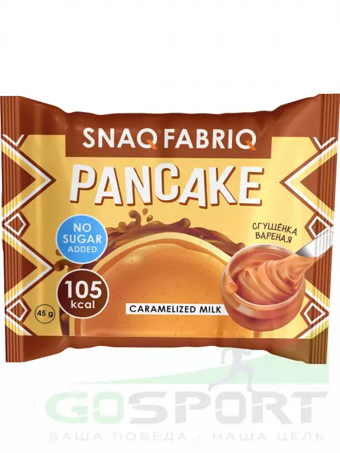 Протеиновый батончик SNAQ FABRIQ Панкейк с начинкой 4 x 45 г, Вареная сгущенка