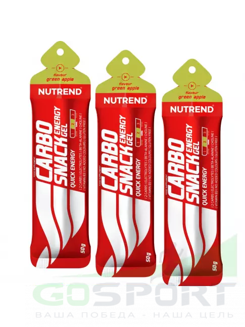Энергетический гель питьевой NUTREND Carbosnack саше 3 шт x 50 г, Зеленое яблоко Энергетический гель питьевой NUTREND Carbosnack саше 3 шт x 50 г, Зеленое яблоко