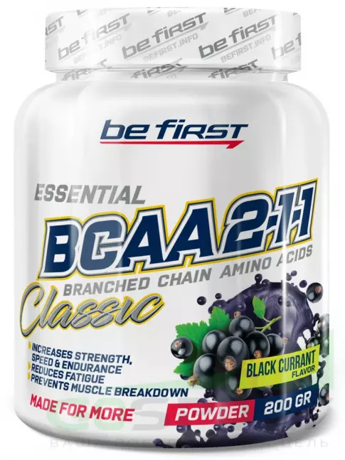 BCAA Be First BCAA Classic Powder 2:1:1 200 г, Черная смородина BCAA Be First BCAA Classic Powder 2:1:1 200 г, Черная смородина