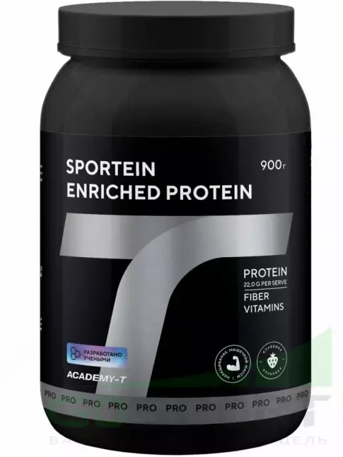 Сывороточный протеин Академия-Т Sportein Enriched Protein 900 г, Клубника