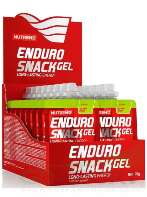 Энергетический гель питьевой NUTREND EnduroSnack саше 16 x 75 г, Зеленое яблоко