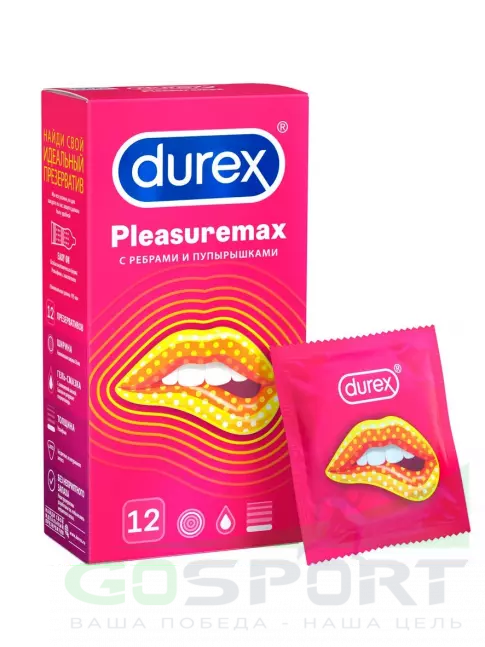 Презервативы Durex Pleasuremax (с ребрами и пупырышками) 12 шт Презервативы Durex Pleasuremax (с ребрами и пупырышками) 12 шт